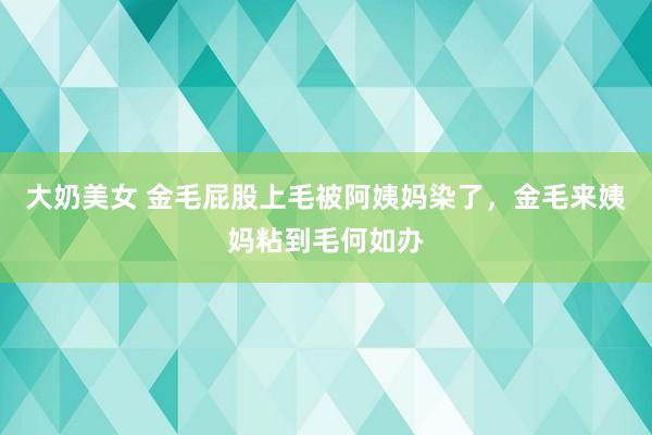 大奶美女 金毛屁股上毛被阿姨妈染了，金毛来姨妈粘到毛何如办